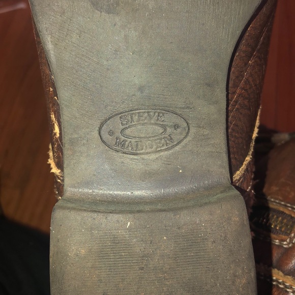 Brown Steve Madden Combat Boots - Picture 5 of 6